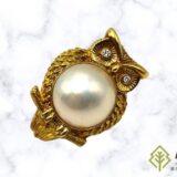 個性が光るパール×ダイヤ ピンブローチを高価買取【姫路市】